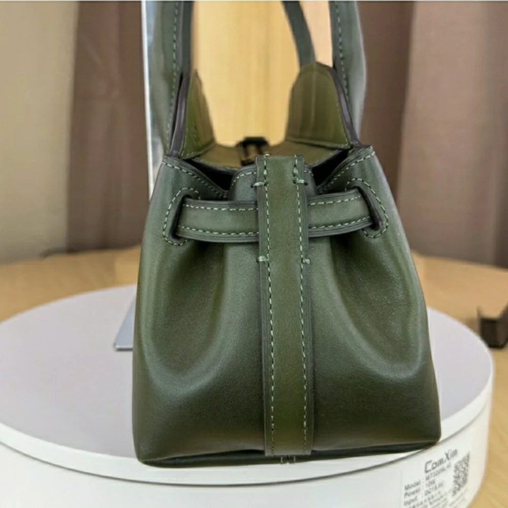 Coach Olive Green Leather Empire Carry All Shoulder Bag (NWOT) - Picture 6 of 16